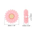thumbnail image 2 of Uxcell 30mm Silicone Flower Beads, 10 Pcs Cute Colorful Soft Sunflower Focal Loose Space Bead, Pink Yellow, 2 of 6