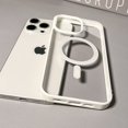 thumbnail image 4 of Magnetic Clear Phone Case, Shockproof Silicone Phone Case (Blue,iPhone 15), 4 of 10