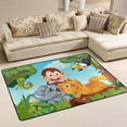 thumbnail image 2 of SKYSONIC Area Rug Pad Animals at The Forest Nursery Rugs Floor Mat for Kids Playing Room Living Room Bedroom, 72 x 48 inch, 2 of 6