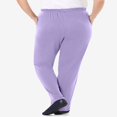 thumbnail image 3 of CHOK Plus Size 7-Day Knit Straight Leg Pant Stretch Elastic Waist Petite & Tall - 3X  Navy, 3 of 6