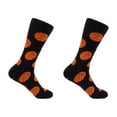 thumbnail image 3 of CIMAXIC Autumn Winter Socks Autumn Winter Socks Creative Ball Pattern Series Stocking Cold Protection Socks Casual Warm Socks for Men Male (Basketball Pattern),9.45"X2.36"X0.08", 3 of 5