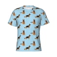 thumbnail image 3 of Naloa German Shepherd Dog Men's T-Shirt Sport T-shirt Men's Basic Tee Casual Men's Shirt, Round Neck, Short Sleeves - Medium, 3 of 5