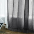 thumbnail image 3 of MAWCLOS Rideau de Fenêtre 2 Panneaux Rideaux Transparent Long Voile Transparent Poche pour Tringle Uni Blanc Habillages Basique Plusieurs Tailles Noir 2 Pcs-L : 20 Pouces x H : 51 Pouces, 3 of 5