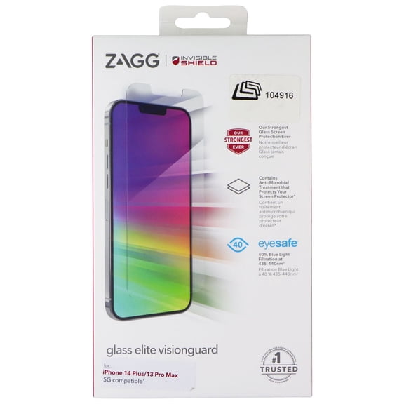 ZAGG Glass Elite Visionguard - Screen Protector for iPhone 14 Plus / 13 Pro Max