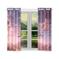 thumbnail image 2 of BSDHOME Nature Anime Art Sea Window Curtain Kitchen Curtain 26x39 inches (Two Pieces), 2 of 3