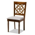 thumbnail image 2 of Baxton Studio Lylah Modern and Contemporary Grey Fabric Upholstered and Walnut Brown Finished Wood 4-Piece Dining Chair, 2 of 7