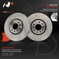 thumbnail image 2 of A-Premium 12.35 inch (313.8mm) Front Vented Disc Brake Rotors Compatible with Select Saab Models - 9-3 2006-2011, 2-PC Set, 2 of 8