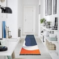 thumbnail image 4 of Yayeee Runner Rug for Bedroom 2'x6' Machine Washable Hallway Non Slip Mat, Blue Abstract Wavy, 4 of 8