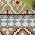 thumbnail image 5 of SAFAVIEH Veranda Dogon Geometric Indoor/Outdoor Area Rug, Green/Terracotta, 5'3" x 5'3" Round, 5 of 6