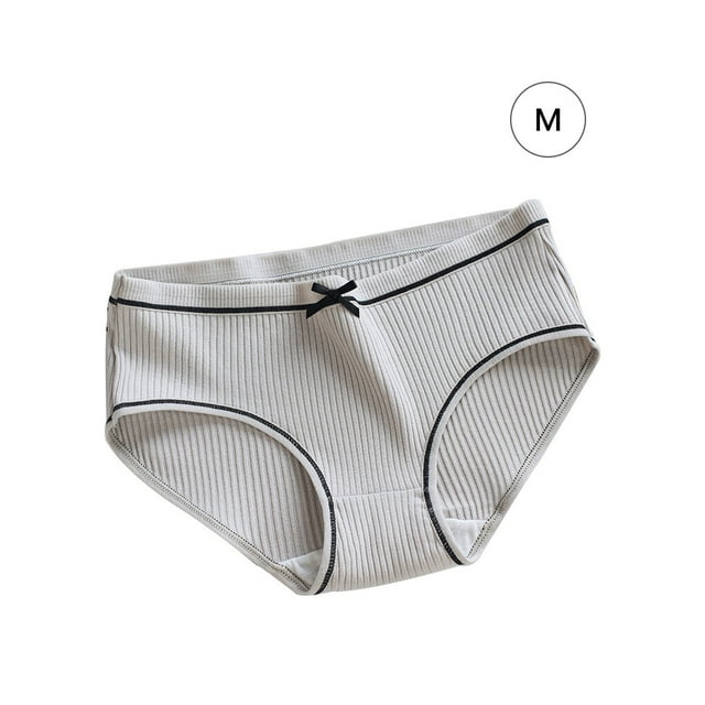 Jumpingount TureClos, ropa interior elástica para mujer, calzoncillos de algodón para niña, bragas transpirables que absorben la humedad, ropa Ropa interior gris claro METRO