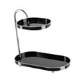 thumbnail image 3 of Organizador de baño de 2 niveles, soporte para cosméticos, estante de almacenamiento de maquillaje hecho a mano para Negro con plata, 3 of 9