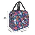 thumbnail image 3 of Honeii Skull Daisy Print Lunch Bag Women, Lunch Box Lunch Bag for Women Adult Men, Small Leakproof Cute Lunch Tote Large Capacity Reusable, 3 of 8