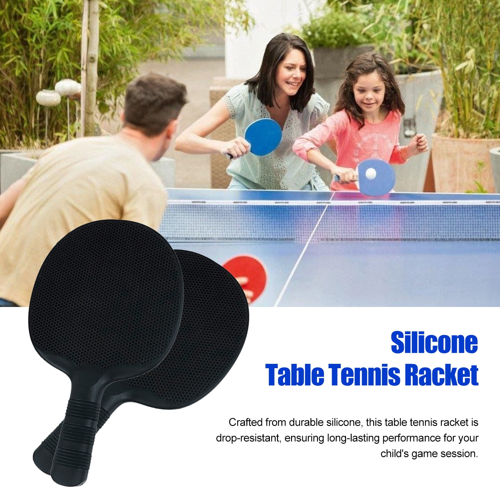 YIFAEUX Ping Pong Paddles Silicone Table Tennis Racket Pingpong Training Bat with Ergonomic Handle for Beginner