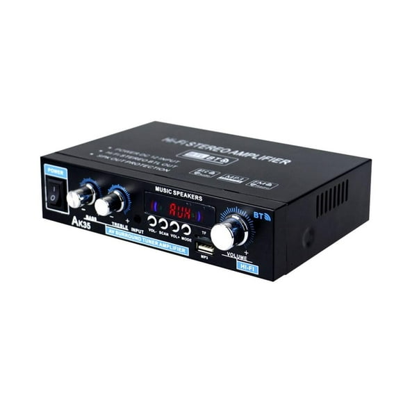 Peggybuy AK35 Bluetooth-compatible HiFi Stereo Audio Amplifier Amp with USB TF (EU)
