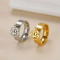 thumbnail image 2 of Lotus Flower Small Pendant Rings for Women Stainless Steel Yoga Buddha Ring, 2 of 9