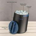 thumbnail image 6 of PINNACLE  Insulated Stainless Steel Ice Bucket with Lid, Tongs & Collapsible Handles Blue, 6 of 9