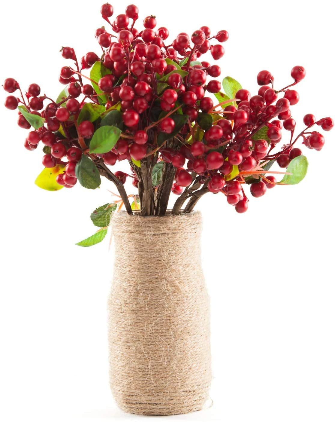 Pretty Berry Stem Artificial Flower And Wreath For Floral Arrangement Diy 10 Pcs 