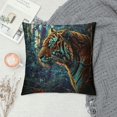 thumbnail image 2 of Orinice Tiger Forest Light Graphic Decorative Cushion Cover for Home Couch Living Room Bed Sofa - Printed on Both Sides, Zipper Closure, 1PC 18x18in, 2 of 5
