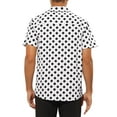 thumbnail image 3 of INSPIRE CHIC Dress Shirts for Men's Slim Fit Polka Dots Button Short Sleeves Short Shirts Tops M White, 3 of 5