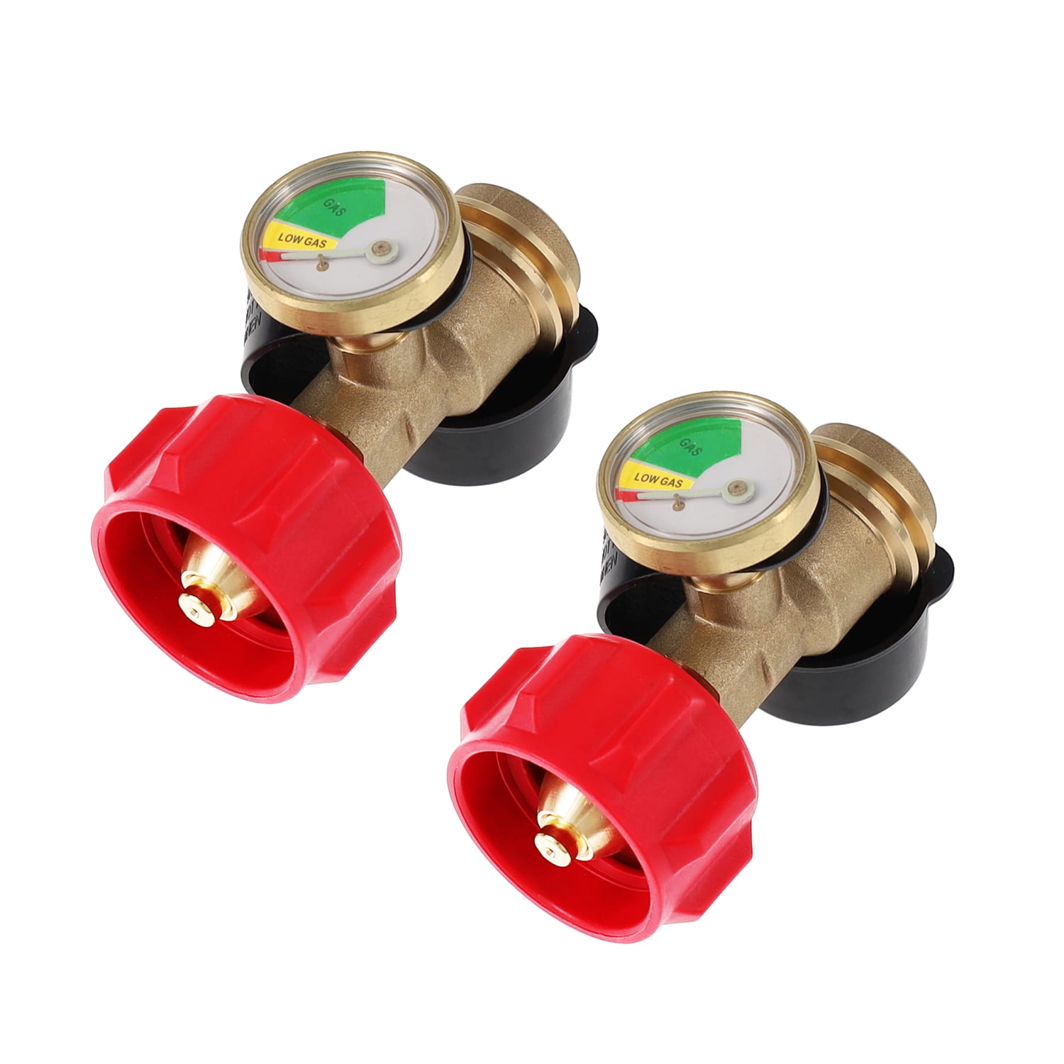 GasOne 50120-2-RED Propane Tank Gauge Pressure Meter Allows to Connect QCC