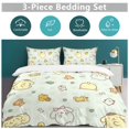 thumbnail image 5 of Pompompurin Duvet Cover Set 3-Piece Bedding Set Soft Warm And Comfortable Soft Bed Set with 1 Duvet Cover And 2 Pillowcases for Bedroom All Season 90"x90", 5 of 7