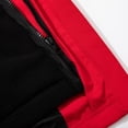 thumbnail image 5 of Timoontee Men's 3 in 1 Rain Jacket Outdoor Hiking Windbreaker Casual Comfy Fleece Jacket Coat Color Block Full Zip Coats Warm Winter Outerwear Red L, 5 of 8