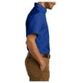 thumbnail image 3 of Yellow Rooster Men's Short Sleeve Carefree Poplin Shirts True Royal 3XL, 3 of 6