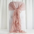 thumbnail image 6 of Efavormart 1 Set Wedding Chiffon Chair Sashes Aisle Decorations Draping Fabric Wrinkle-Free Dusty Rose Chair Cover for Party Ceremony Reception Floral Arrangement Banquet Outdoor Decor, 6 of 11