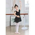 thumbnail image 4 of Yuyuekeji Dance Ballet Leotards for Girls,Kids Ruffle Sleeve Tutu Girls Skirted Dress 4-11 Years, 4 of 7