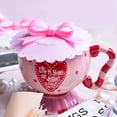 thumbnail image 5 of D-GROEE 10.5cm Cute Bowknot Anti-dust Silicone Glass Cup Cover Coffee Mug Suction Seal Lid Cap,Food Grade Silicone Cup Cover, Pack of 3, 5 of 7