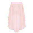 thumbnail image 5 of Raenseen Kids Girls Classic Lyrical Skirts High-Low Chiffon Ballet Dance Costume Mesh Tulle Tutu Pink 10, 5 of 8