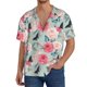 thumbnail image 1 of Balery Roses and Butterflies Camisa Casual de Manga Corta con Botones para Hombre, Texturizada, Estilo Cubano, para Playa, Verano-4X-Large, 1 of 5