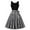Black2, variant on Zkozptok Women's Vintage Plaid Short Dresses High Waist Bowknot Belt Sleeveless Prom Evening Dress