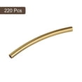 thumbnail image 3 of 220Pack 2x25mm Brass Curved Tube Beads, 1.5mm ID Smooth Noodles Spacer Bead, Light Golden, 3 of 6