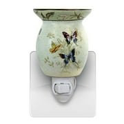 Pluggable Fragrance Warmer Butterfly Wax Melter Aroma Diffuser Warms Melts Cubes Tarts Oils Tart Warmer Plug In Wax Melter Butterfly Night Light Tart