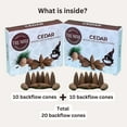 thumbnail image 3 of Cedar Backflow Incense Cones - Total 20 Incense Cones Waterfall - Dual Pack of 10 Incense Backflow Cones - Waterfall Incense Cones - Incense Waterfall Cones, 3 of 10