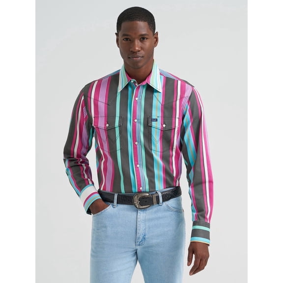 Wrangler Brush Popper Desert Dusk - Mens Shirt - 112379230