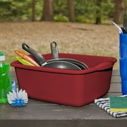 Sterilite 12 Qt. Dishpan Plastic, Classic Red