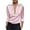 Pink, variant on Otntypg Satin Blouses for Women Casual Long Sleeve Elegant V Neck Solid Color Silk Shirts Dressy Business Work Collared Tunic Tops Blue L