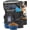 Charcoal, variant on Dog Travel Bag for Supplies with 2 BPA-Free Travel Bowls and 2 Food Containers, Black Paw Print