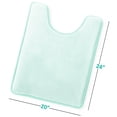thumbnail image 3 of 1 Contour Clara Clark Bath Mat Bathroom Rug - Absorbent Memory Foam Bath Rugs - Non-Slip, Thick, Cozy Velvet Feel Microfiber Bathrug, Plush Shower, Toilet- Floor Bathmats Carpet - Aqua - 24"x19", 3 of 6
