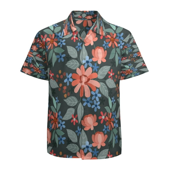 High Quality Hawaiian Shirts for Men Short Sleeve Aloha Beach Shirt Floral Summer Casual Button Down Shirts Blouses TK3POZ