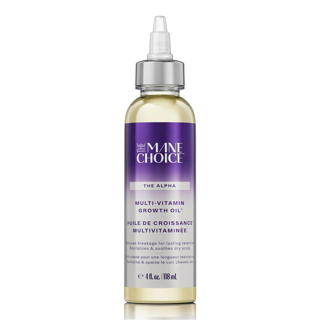 The Mane Choice Alpha Aceite multivitamínico para el crecimiento del cabello del cuero cabelludo, 4 onzas líquidas, 1 paquete de aceite nutritivo para el cuero cabelludo con biotina, vitamina C, extra