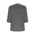 thumbnail image 5 of UAMVSH Women 3/4 Sleeve Shirts for Women Trendy Crew Neck Dressy Tunic Tops Casual Solid Color Business Work Tee Blouses(X-Large,Gray), 5 of 6