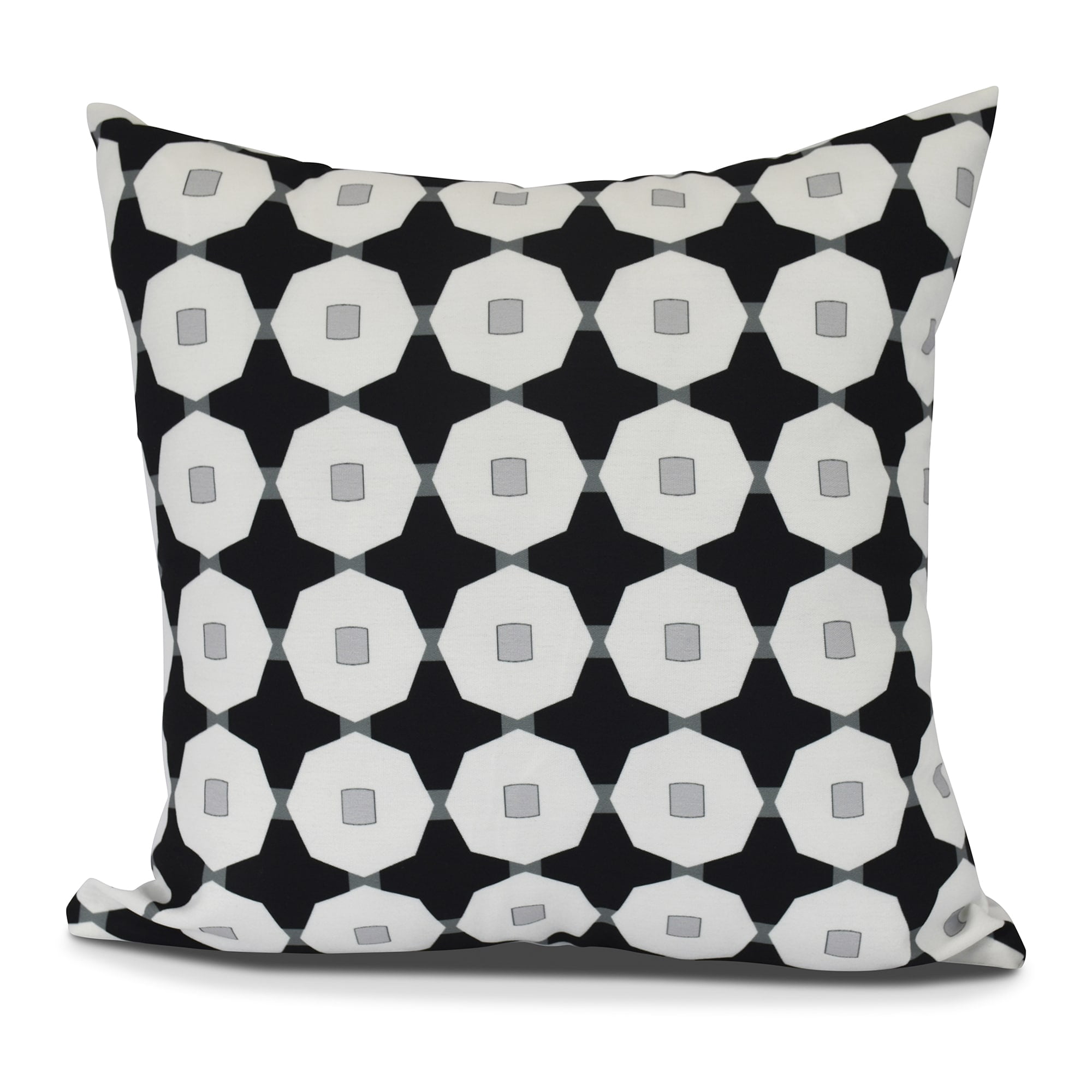 Button Up Geometric Print Pillow