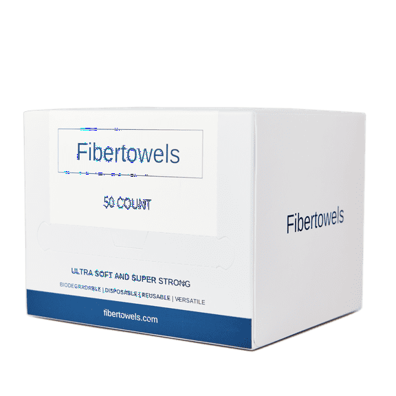 Eucalyptus Plant Fiber Cleaning Towels, 12x10 Inches, 50 Count, Strong & Absorbent for Household Surfaces