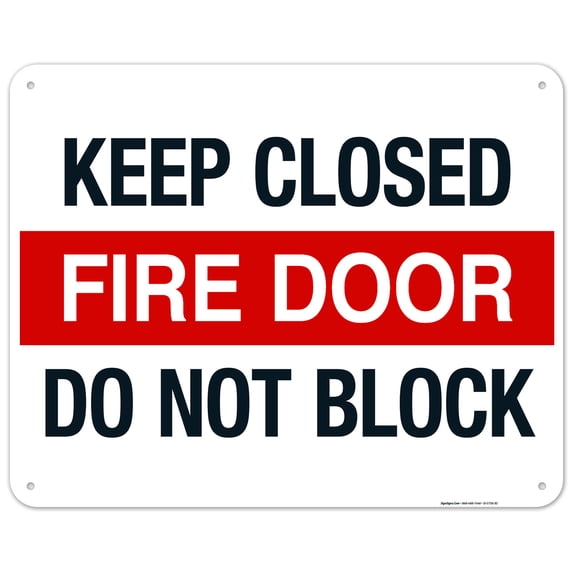 Keep Closed Fire Door Do Not Block Sign, Fire Safety Sign, (SI-5738)