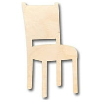 Unfinished Wood Chair Shape - Craft - up to 46" DIY 12" / 1/4"