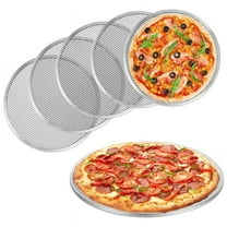 Pizza Screen, 6 Pack 8 Inch Seamless Aluminum Pizza Pan with Holes, Non Stick Grade Pizza Baking Trays for Oven, Kitchen