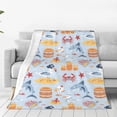 thumbnail image 1 of Balery Cute Shark Manta de Felpa Suave y Acogedora – Cobija de Franela Aterciopelada para Cama, Lavable y Cálida para Sofá, Mascotas, Transpirable-80"x60", 1 of 7
